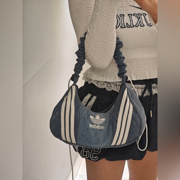 Adidas Reworked Denim Shoulder Bag - Picture 1 of 5